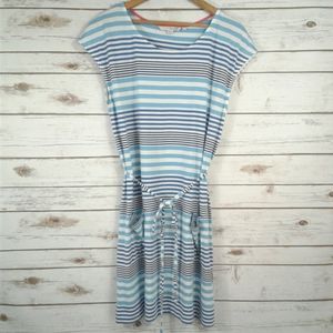 Boden Adrianna Tunic Dress Blue Stripe EUC